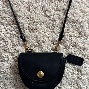 Coach Vintage Mini Black Leather Crossbody Bag